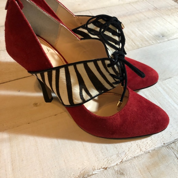 NWT Isola "Isabel" black/leopard Heels Size 7 NEW - Picture 5 of 8